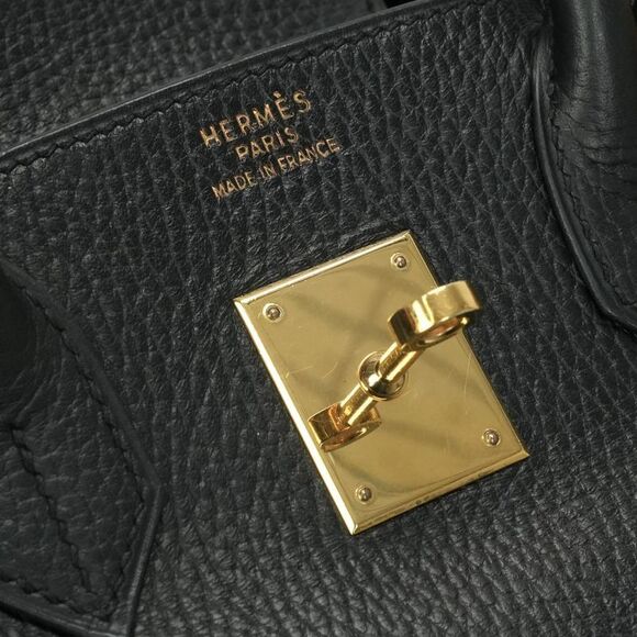Hermes Birkin 30 Birkin 30 Bag Tote Bag Ardennes Noir Black Noir Black Gold - Picture 9 of 10